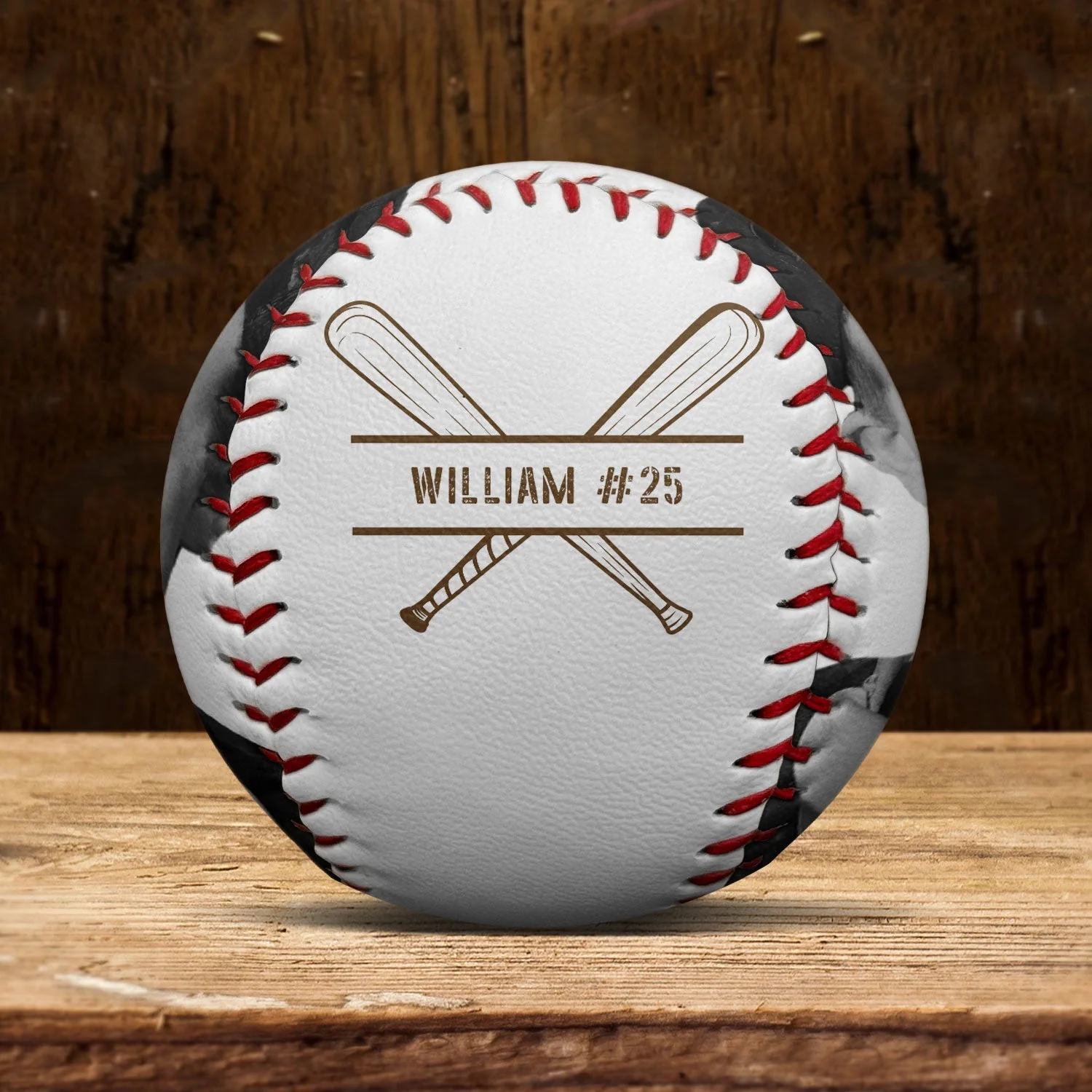 Custom Photo B&W Baseball Keepsake - Gift For Baseball Player - Personalized Baseball, Softball - Image 6