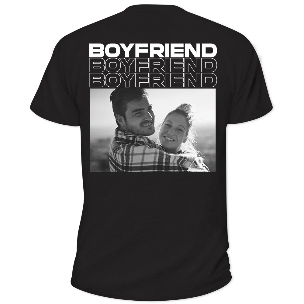 Custom Photo B&W Couple Only You - Personalized T Shirt - Image 2