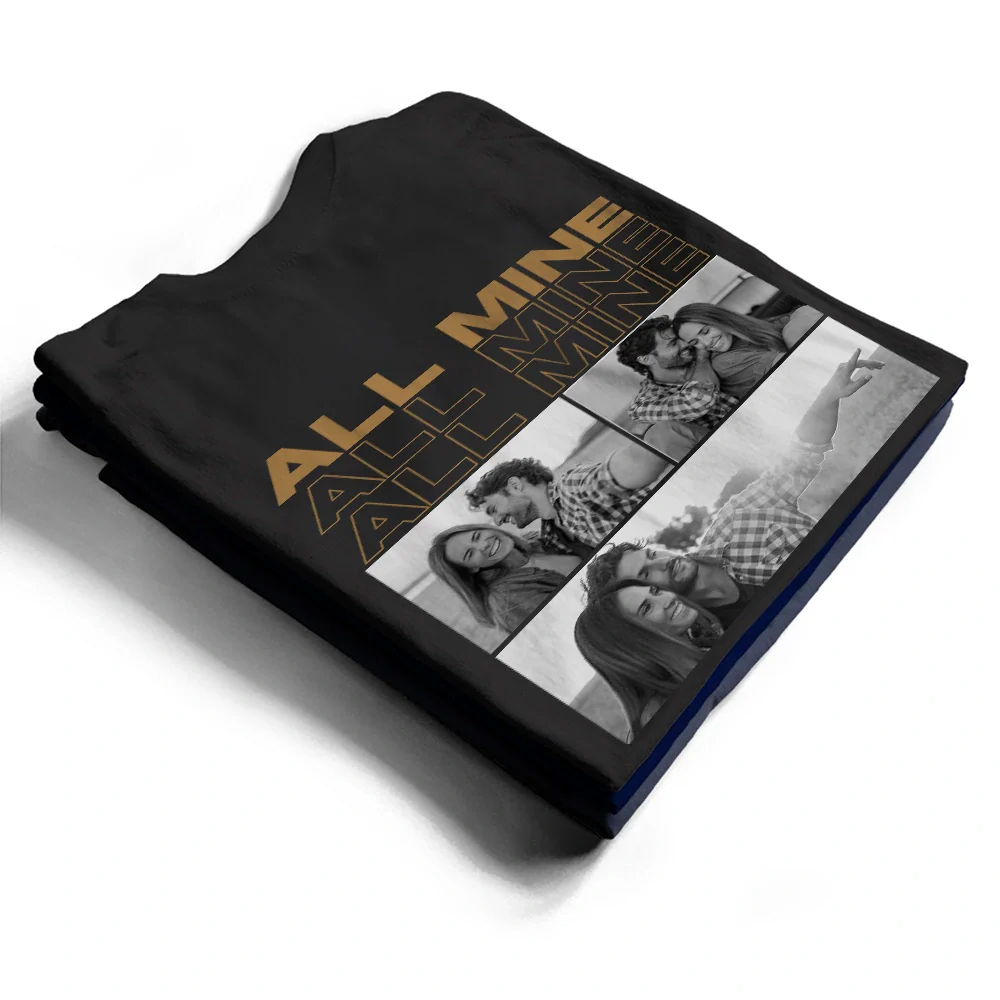 Custom Photo B&W Couple Only You - Personalized T Shirt - Image 3
