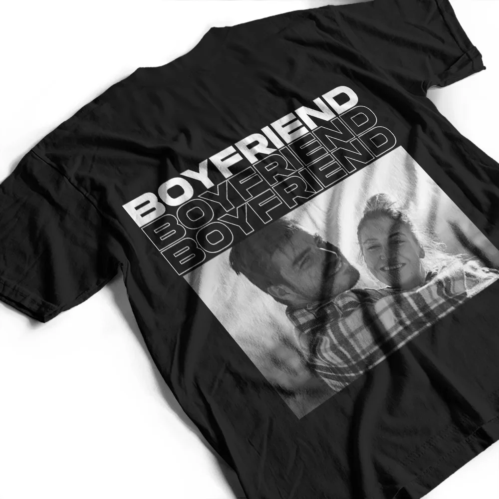Custom Photo B&W Couple Only You - Personalized T Shirt - Image 4