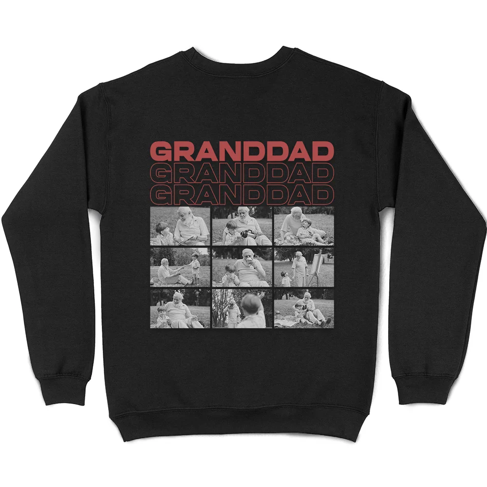 Custom Photo B&W Gift For Father - Personalised T Shirt - Image 5