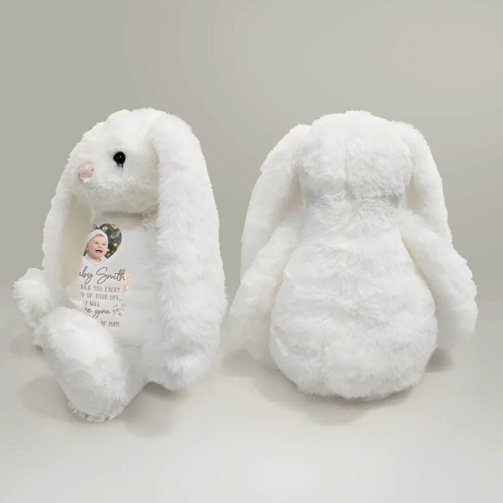 Custom Photo Baby Loss I Carried You Every Second Of Your Life - Personalized Soft Toy Bunny - Image 4
