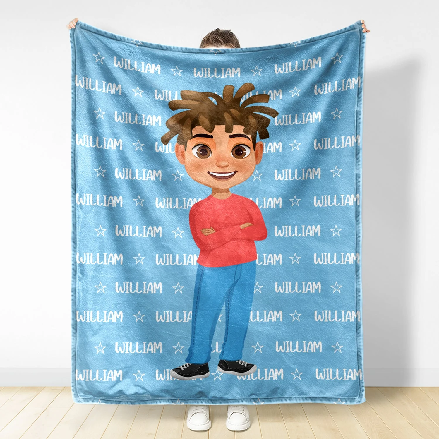 Custom Photo Baby Name - Gift For Kids, Grandchildren - Personalized Fleece Blanket - Image 4