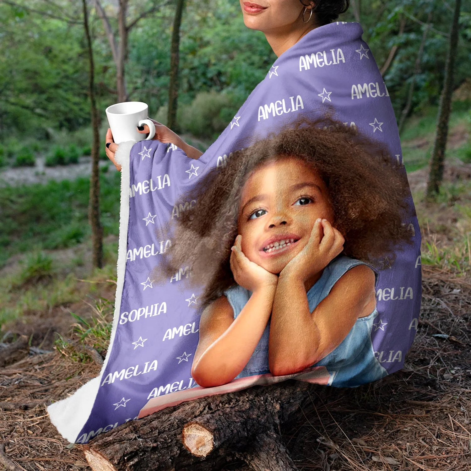 Custom Photo Baby Name - Gift For Kids, Grandchildren - Personalized Fleece Blanket - Image 7
