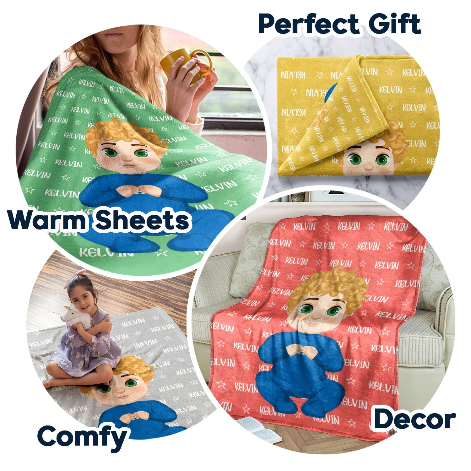 Custom Photo Baby Name - Gift For Kids, Grandchildren - Personalized Fleece Blanket - Image 8