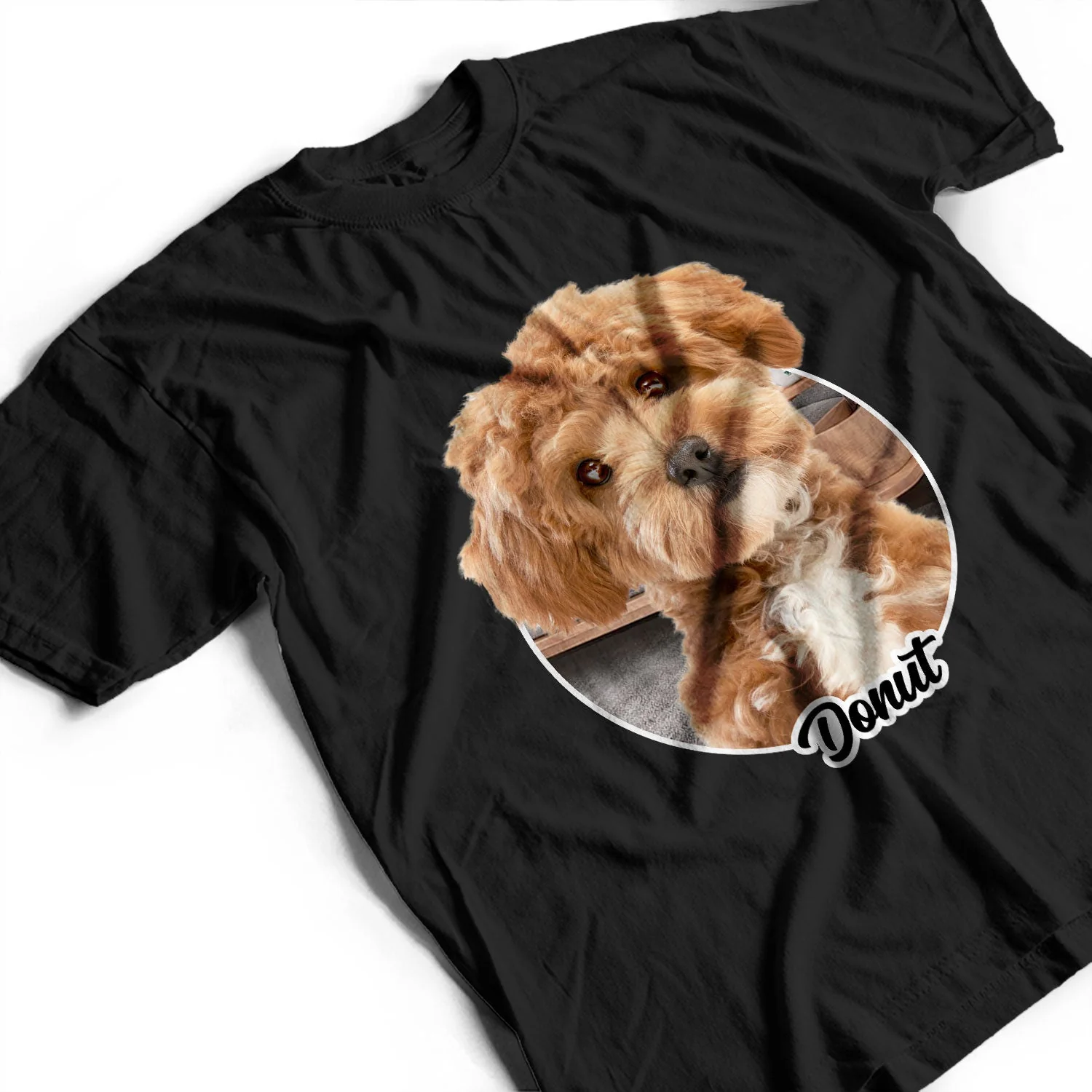 Custom Photo Background Pet Face - Gift For Pet Lovers - Personalized T Shirt - Image 5