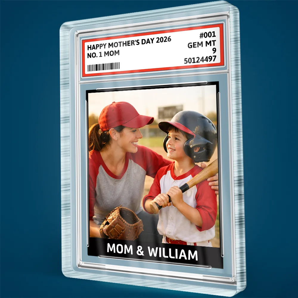 Custom Photo Baseball Gift Family Dream Team - Personalized Custom Shaped Acrylic Plaque - Image 2
