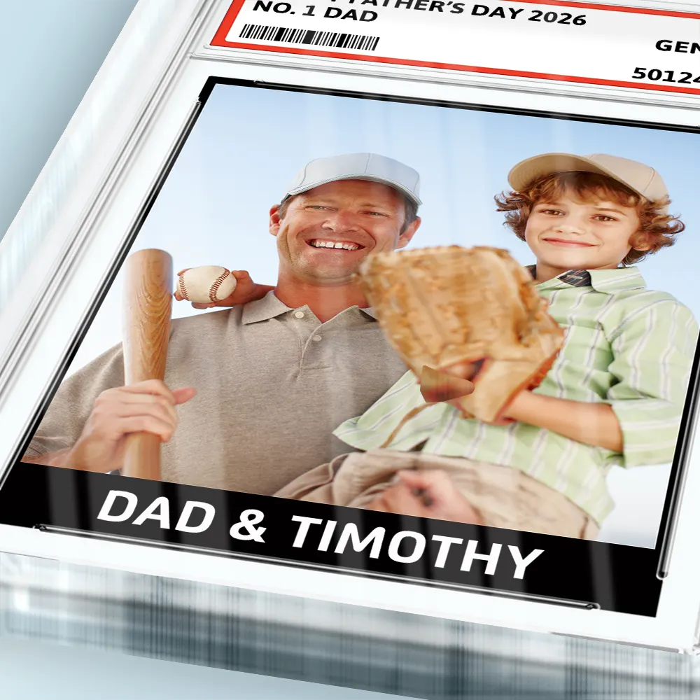 Custom Photo Baseball Gift Family Dream Team - Personalized Custom Shaped Acrylic Plaque - Image 3