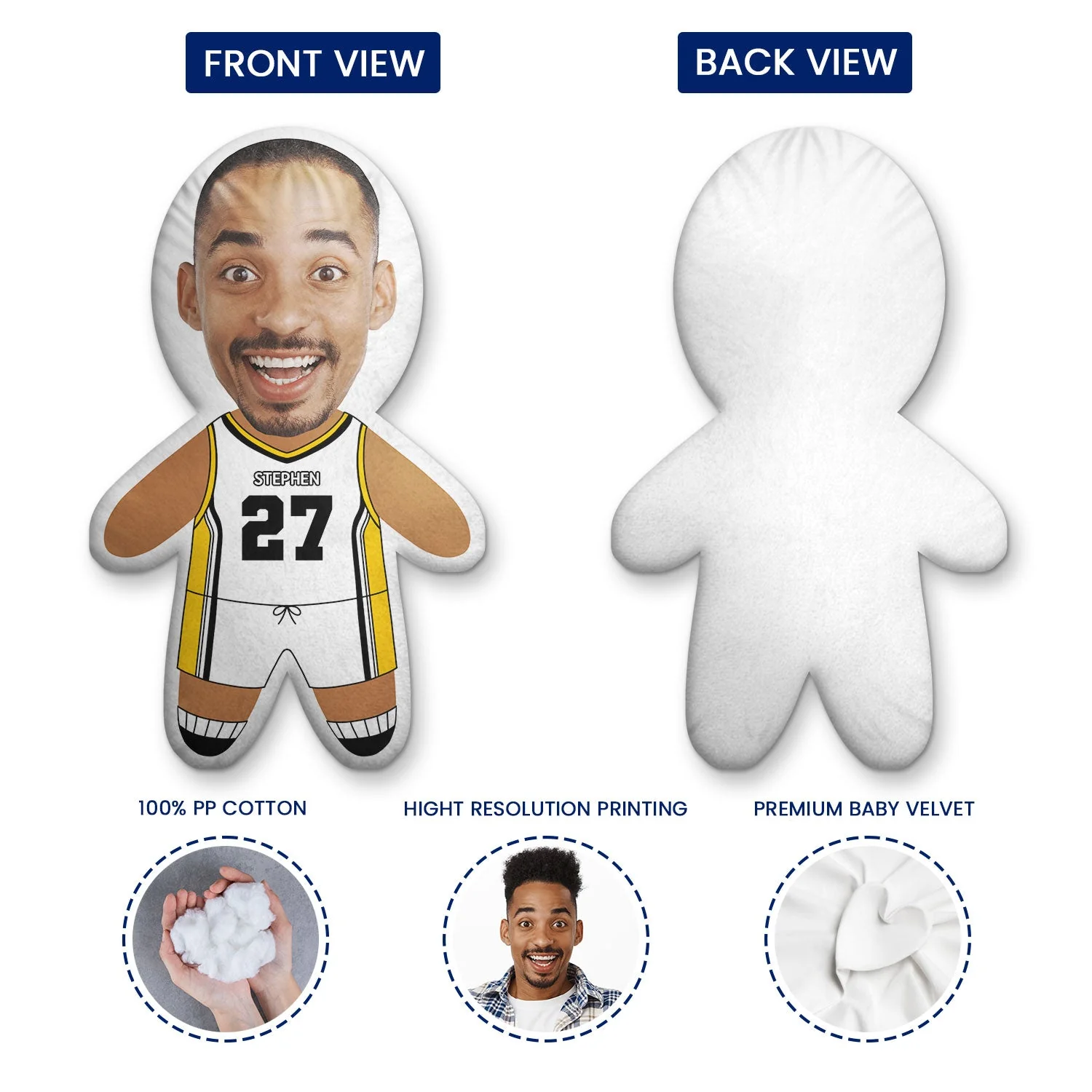 Custom Photo Basketball Team - Gift For Kids, Gift For Man - Personalized Custom Shaped Pillow - Image 4