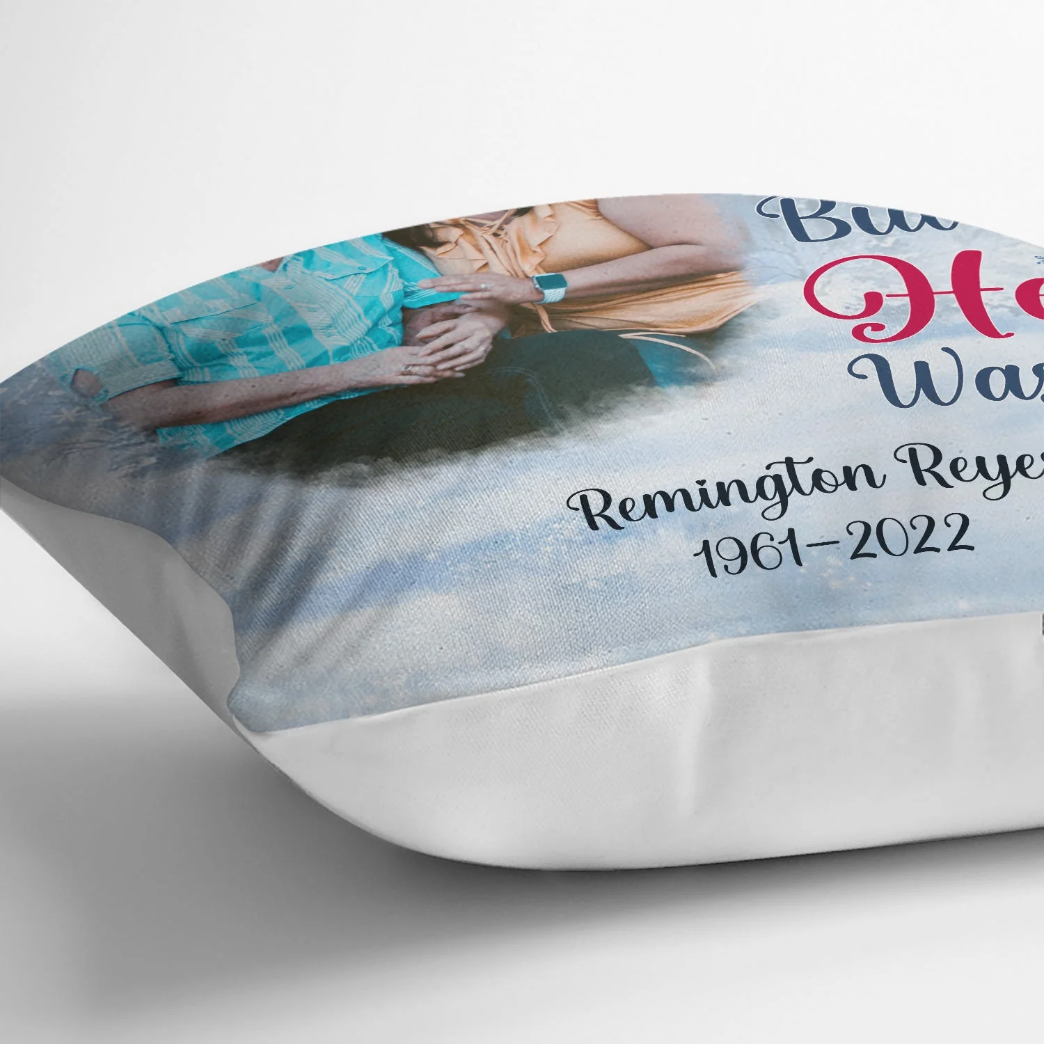 Custom Photo Because Someone We Love Is In Heaven - Christmas Gift - Memorial Gift For Family - Personalized Custom Pillow - Image 3
