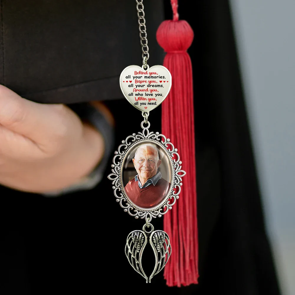 Custom Photo Behind You All Memories - Personalized Graduation Tassel Charm - Image 2