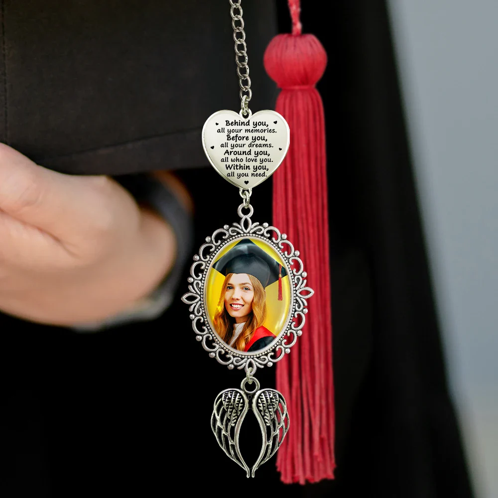 Custom Photo Behind You All Your Memories - Personalized Graduation Tassel Charm - Image 3