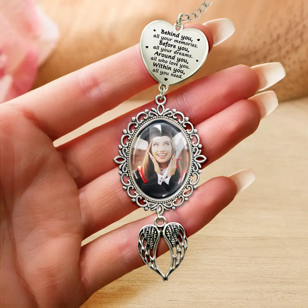 Custom Photo Behind You All Your Memories - Personalized Graduation Tassel Charm - Image 4
