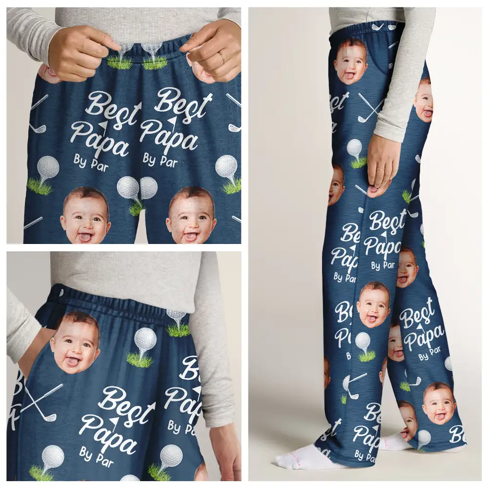 Custom Photo Best By Par For Him - Personalized Sweatpants - Image 7