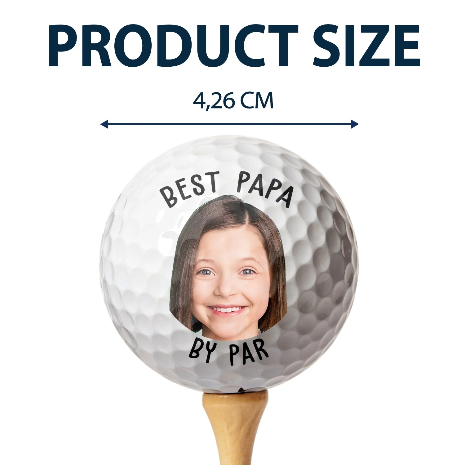 Custom Photo Best Dad By Par - Gift For Father, Grandpa, Dog Dad, Cat Dad - Personalized Golf Ball - Image 5
