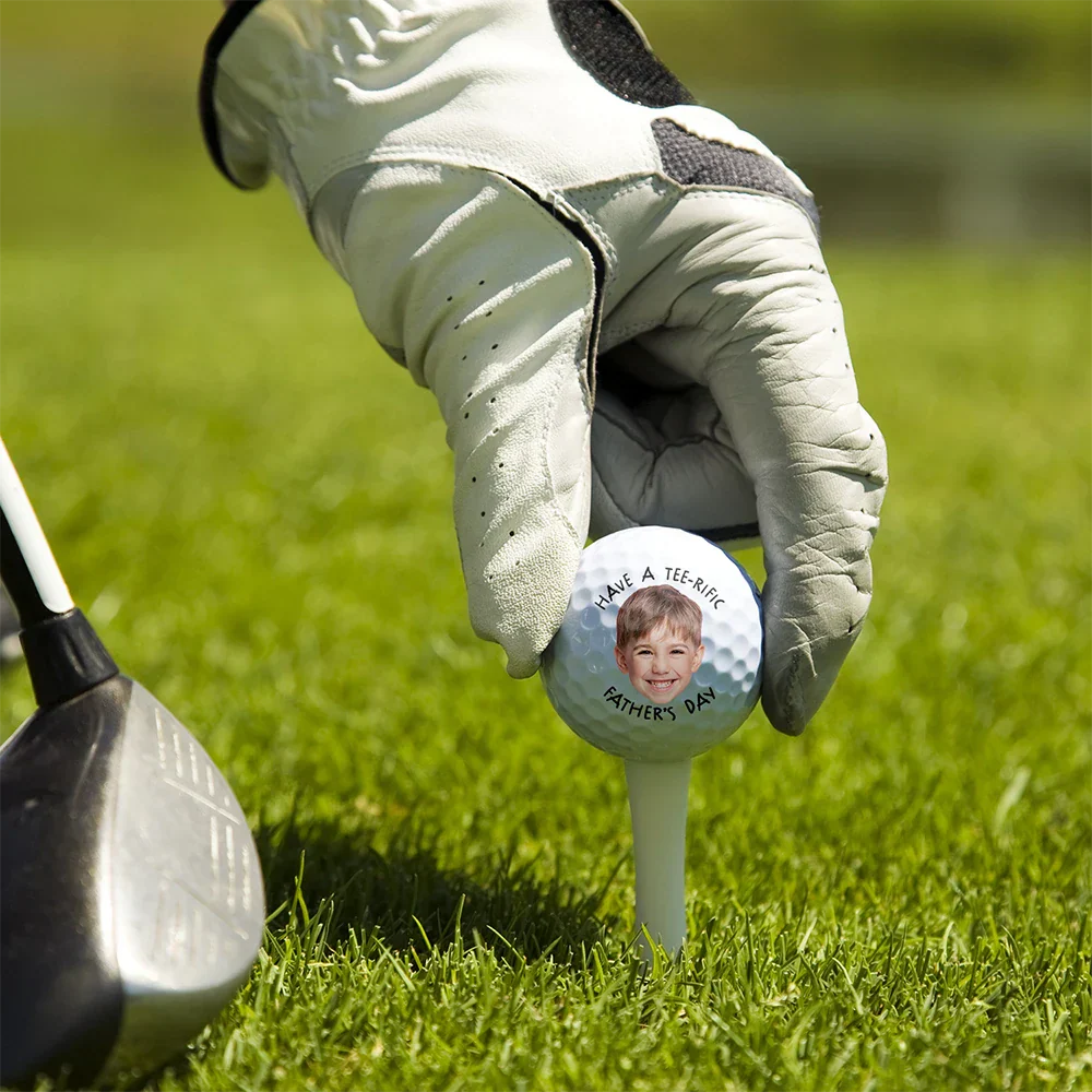 Custom Photo Best Dad By Par In The Hole Wide World - Personalized Golf Ball - Image 6