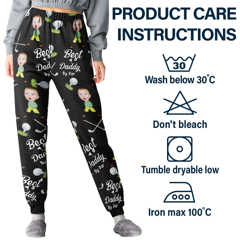 Custom Photo Best Dad By Par - Personalized Pajama Pants - Image 6