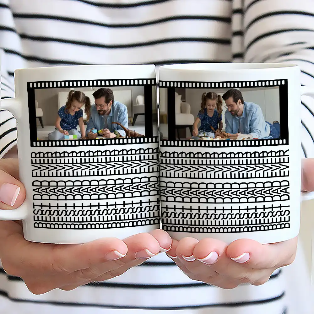Custom Photo Best Dad Ever Hidden Message - Personalized Mug - Image 2