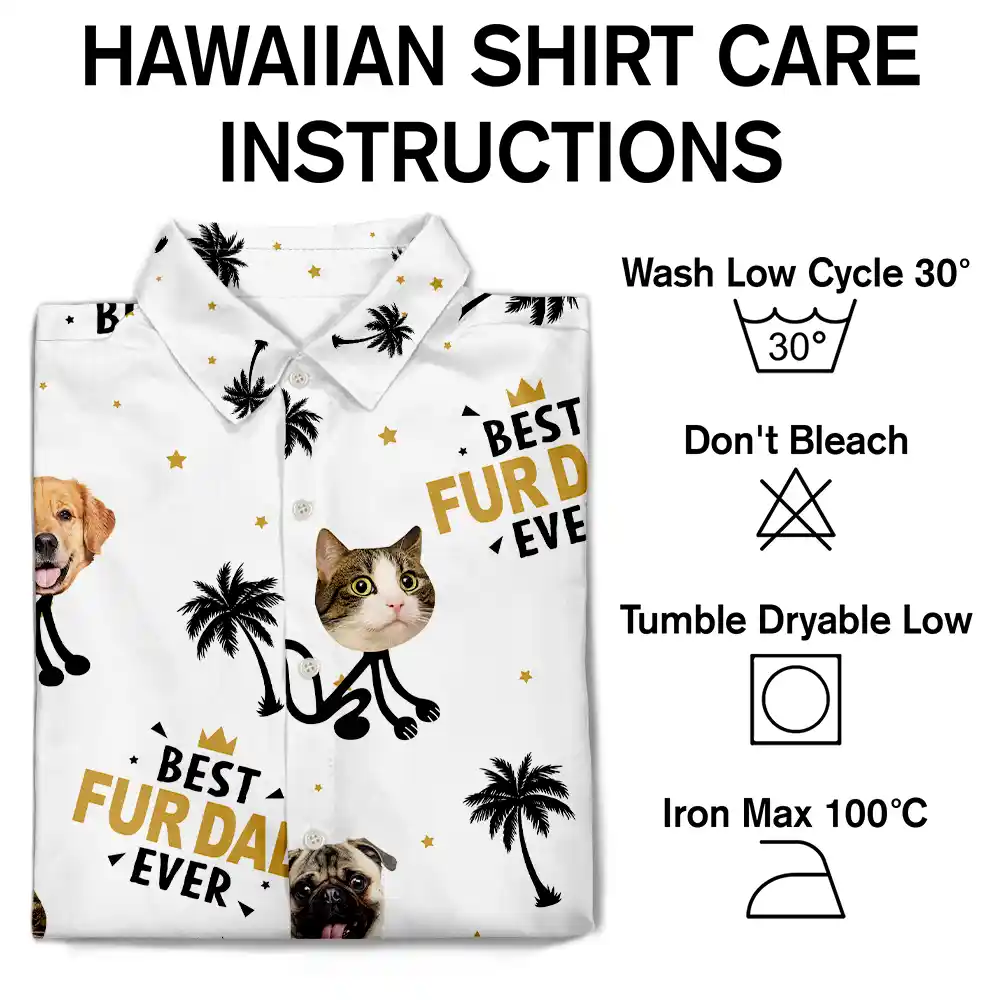 Custom Photo Best Dad Ever Kids Dog Cat - Personalized Hawaiian Shirt - Image 8