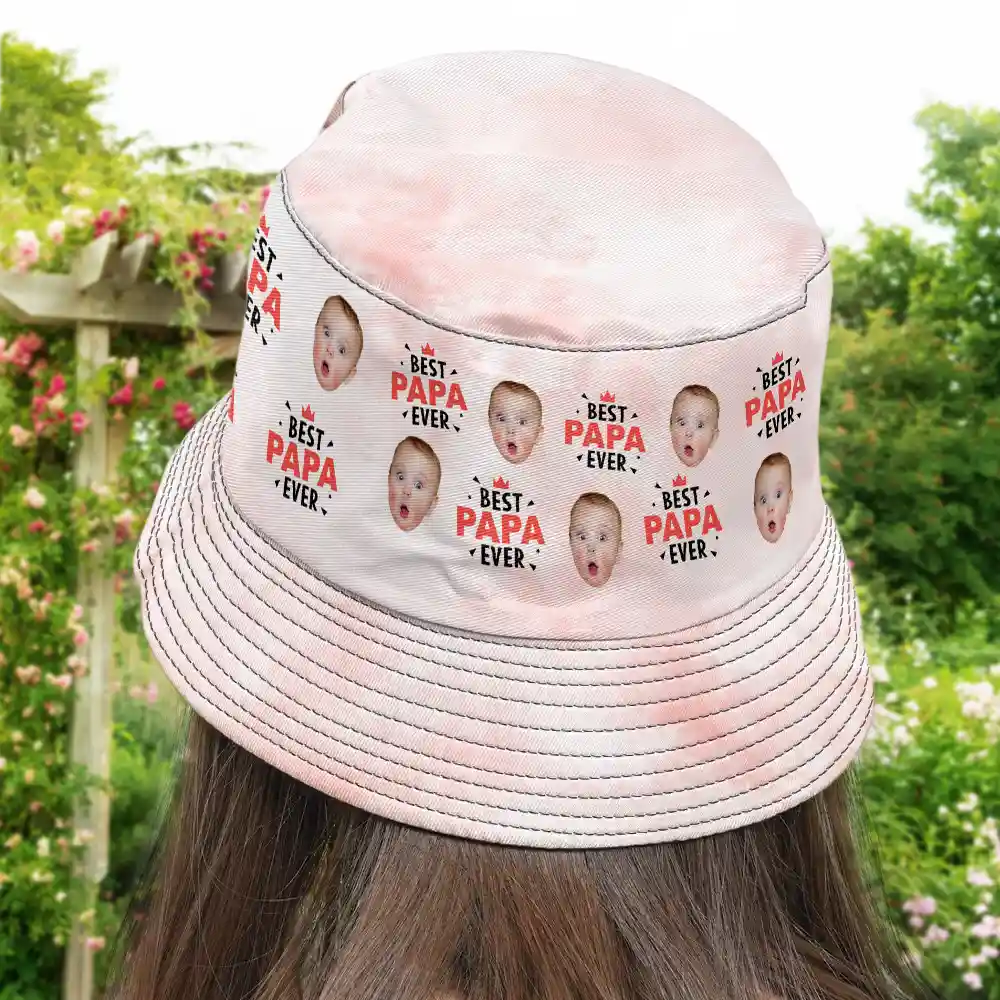 Custom Photo Best Dad Ever - Personalized Bucket Hat - Image 5