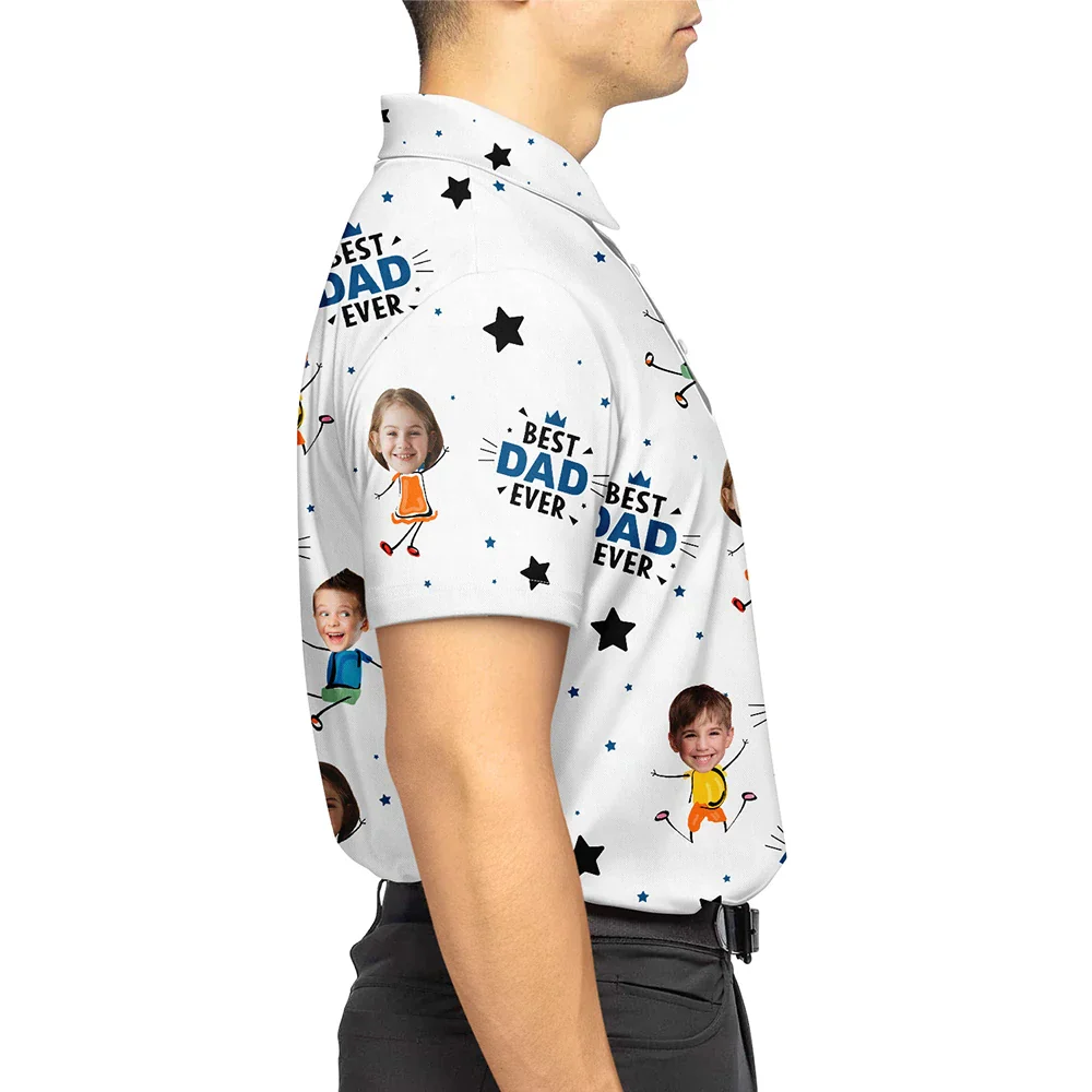 Custom Photo Best Dad Ever - Personalized Polo Shirt - Image 7