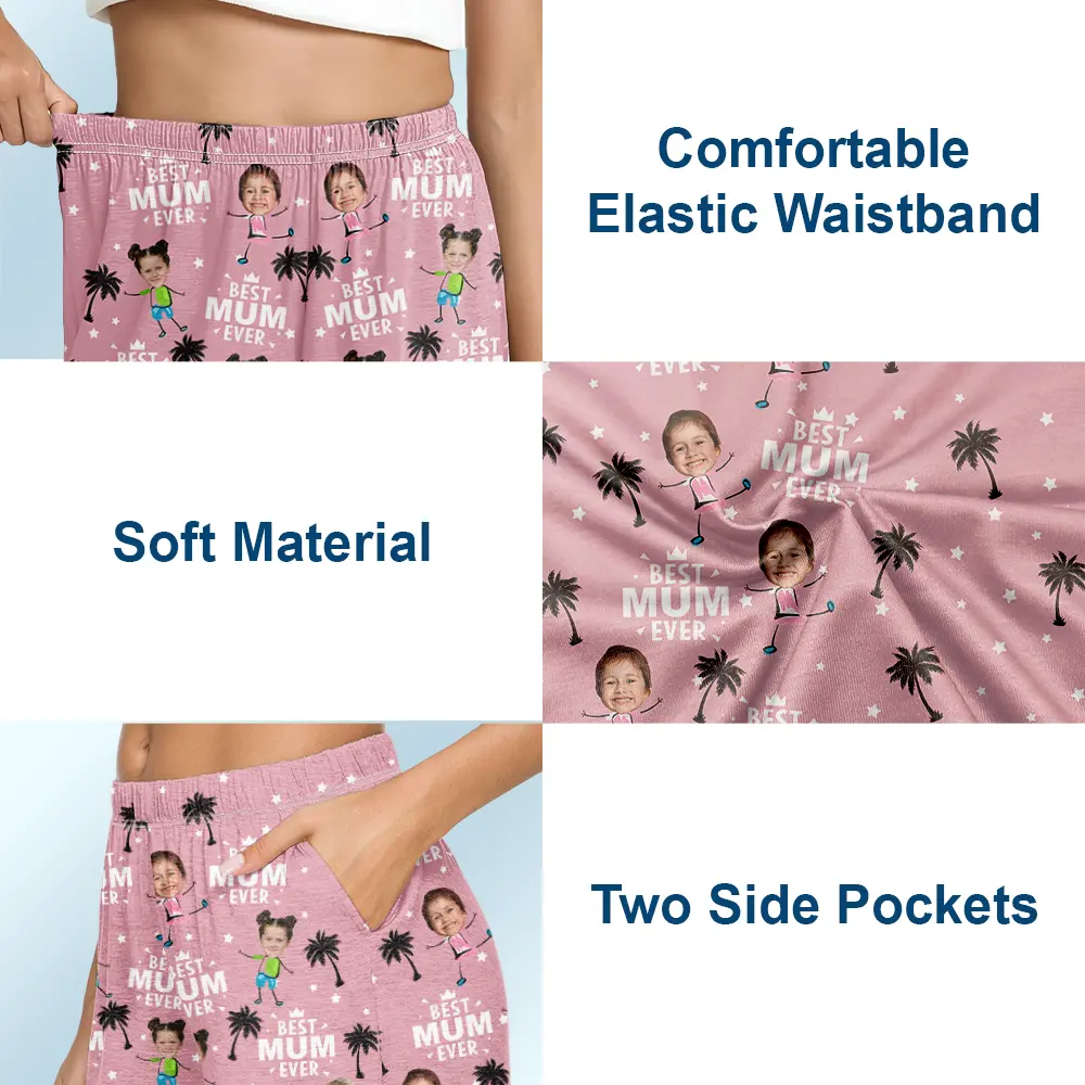 Custom Photo Best Dad Grandad Ever - Personalised Pyjama Shorts - Image 6