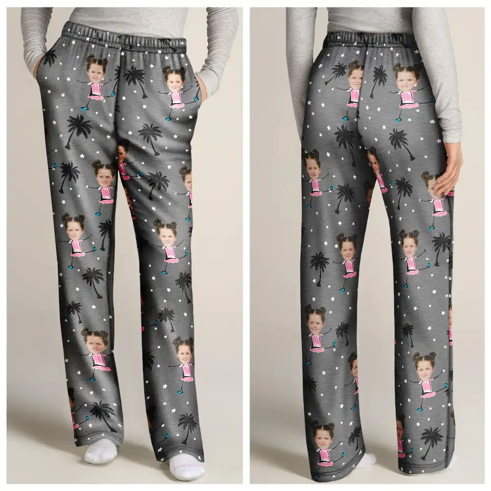 Custom Photo Best Dad Mom Ever - Personalized Pajama Pants - Image 4