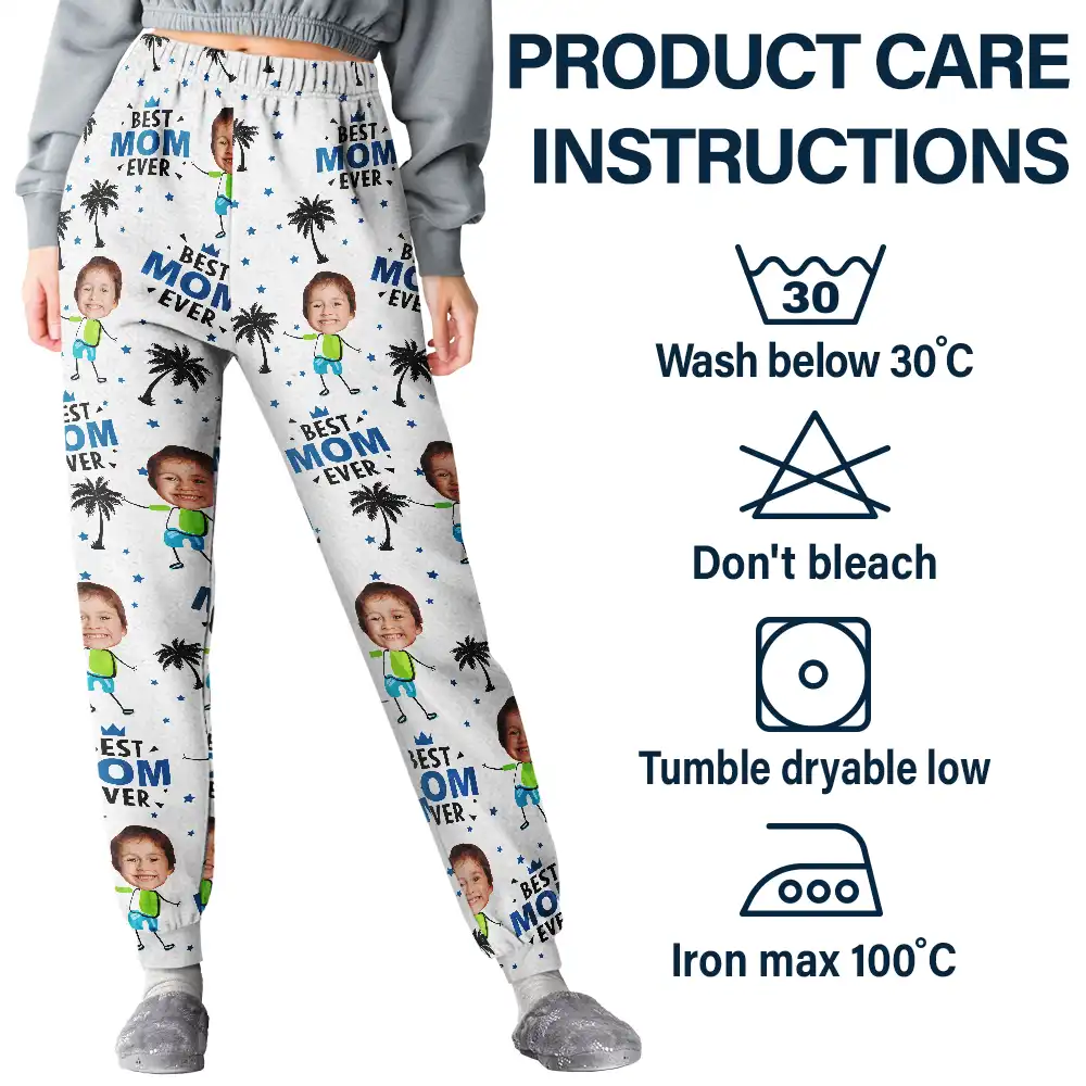 Custom Photo Best Dad Mom Ever - Personalized Pajama Pants - Image 6