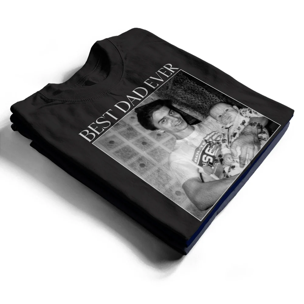 Custom Photo Best Dad Mom Ever Vintage - Personalized T Shirt - Image 2