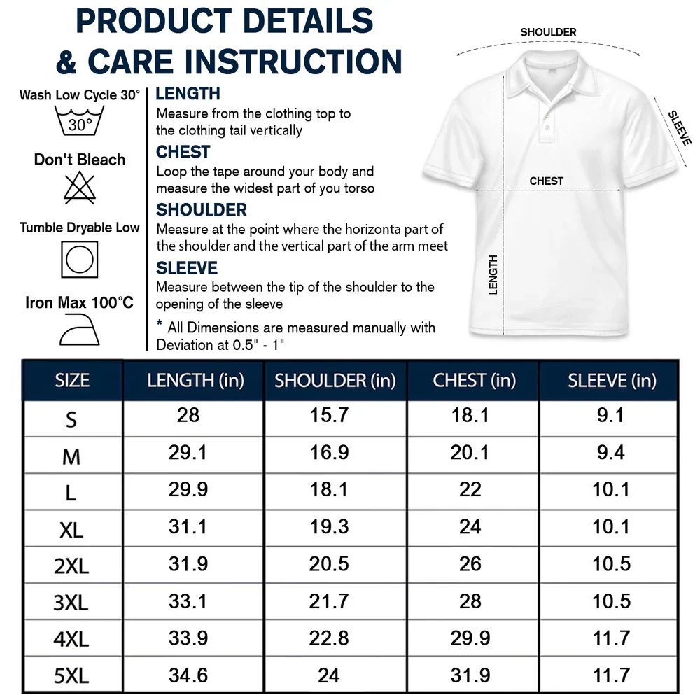 Custom Photo Best Daddy By Par Cartoon Kid - Personalized Polo Shirt - Image 3