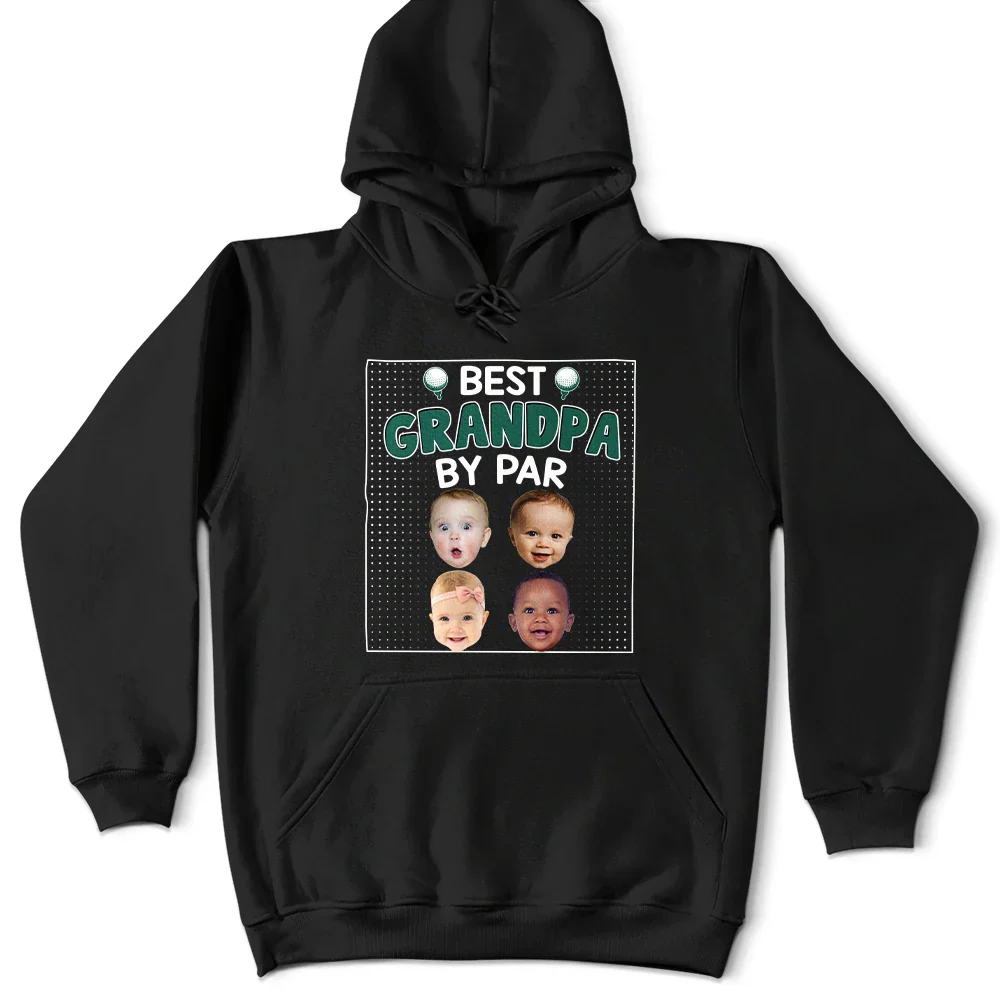 Custom Photo Best Daddy By Par - Personalized T Shirt - Image 5