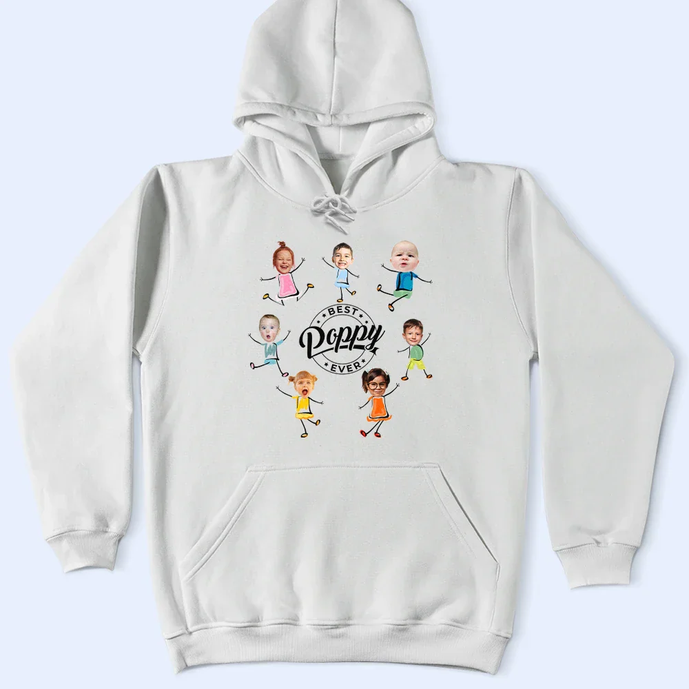 Custom Photo Best Daddy Ever Dancing Kids - Personalized T Shirt - Image 5