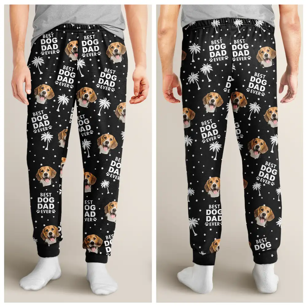 Custom Photo Best Dog Cat Pet Ever - Personalized Pajama Pants - Image 5