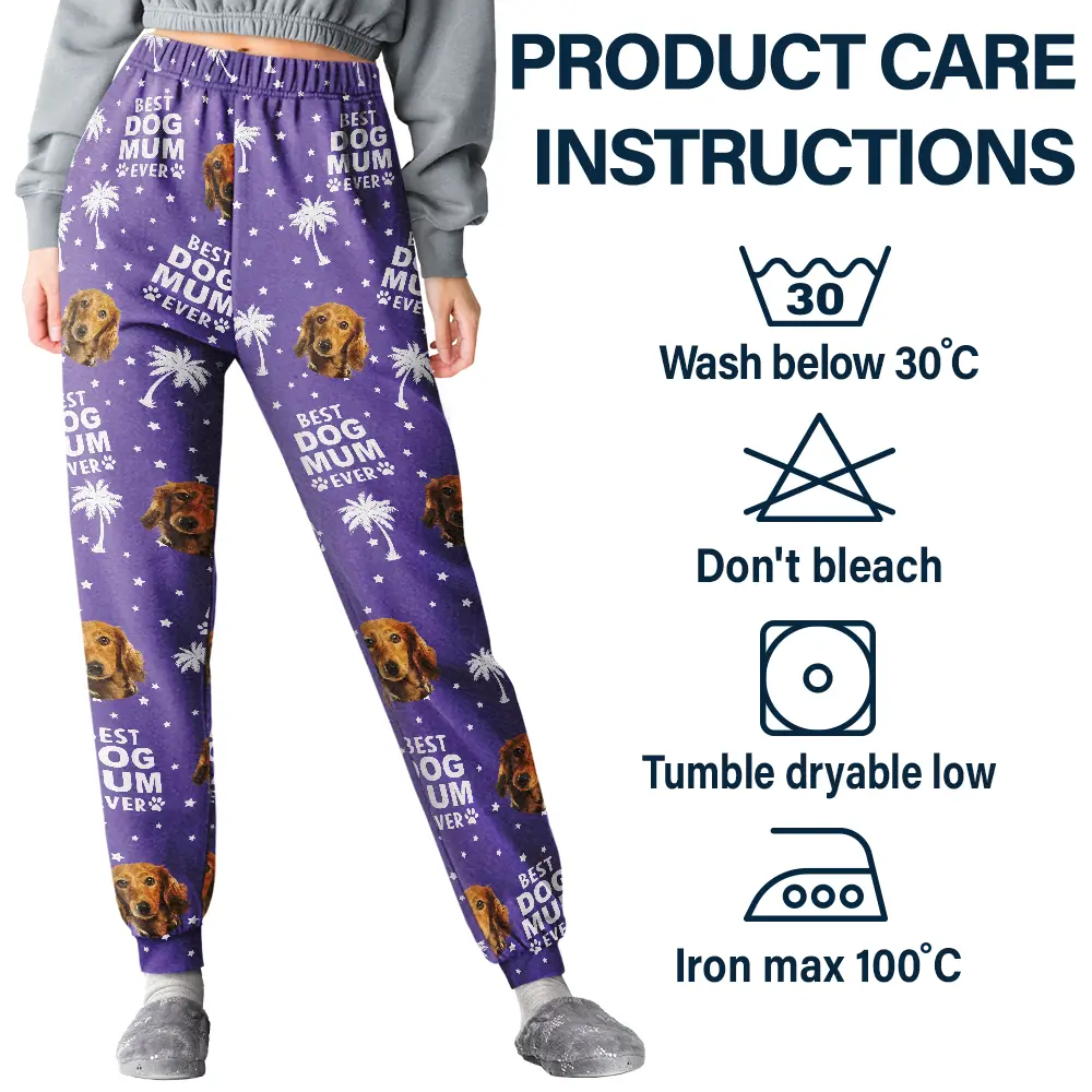 Custom Photo Best Dog Cat Pet Ever - Personalized Pajama Pants - Image 6