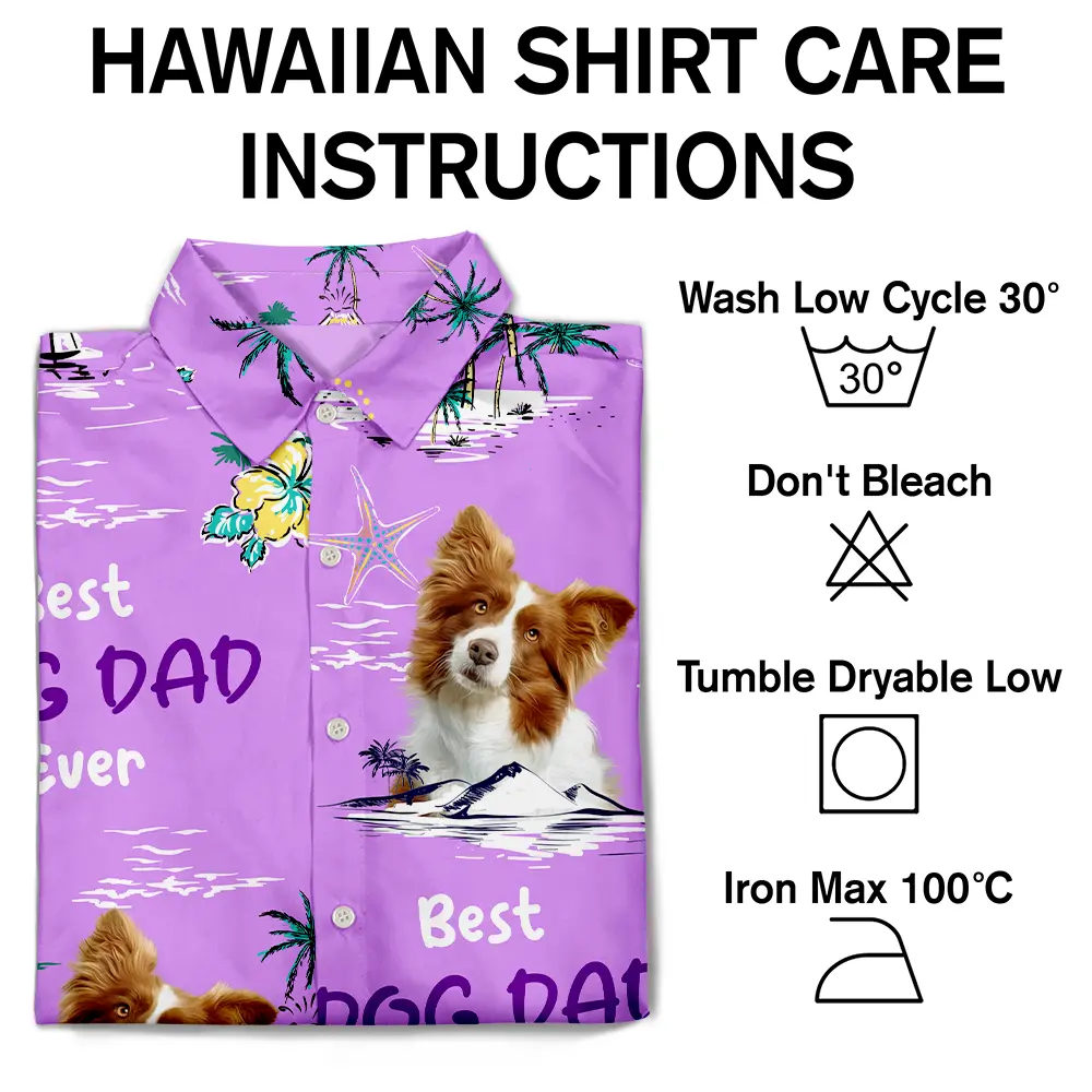 Custom Photo Best Dog Dad Ever Tropical Island - Personalized Hawaiian Shirt - Image 8
