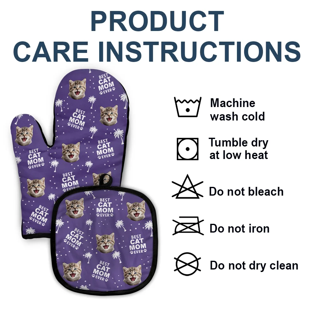 Custom Photo Best Dog Dad - Personalized Oven Mitts, Pot Holders - Image 5