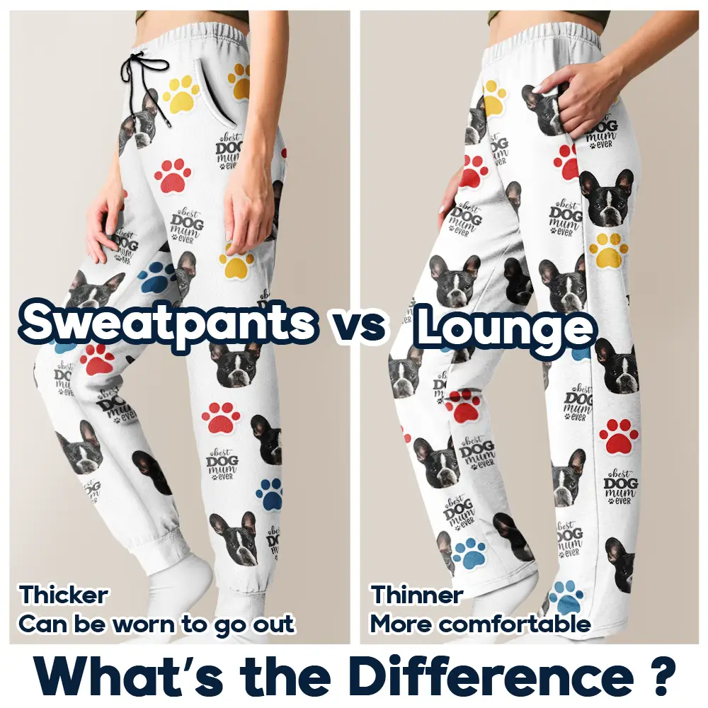Custom Photo Best Dog Mom Ever - Personalized Pajama Pants - Image 7