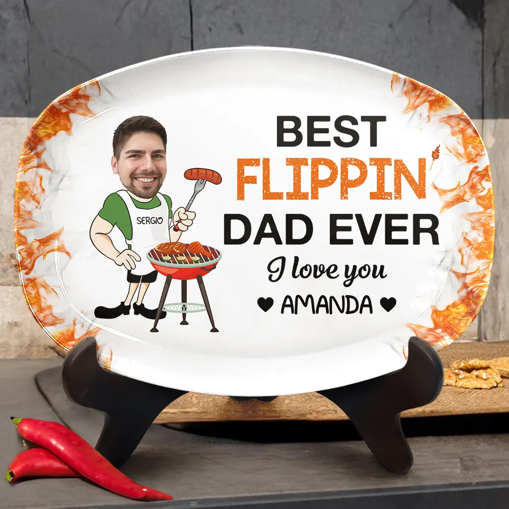 Custom Photo Best Flippin Dad Ever - Personalized Plate - Image 4
