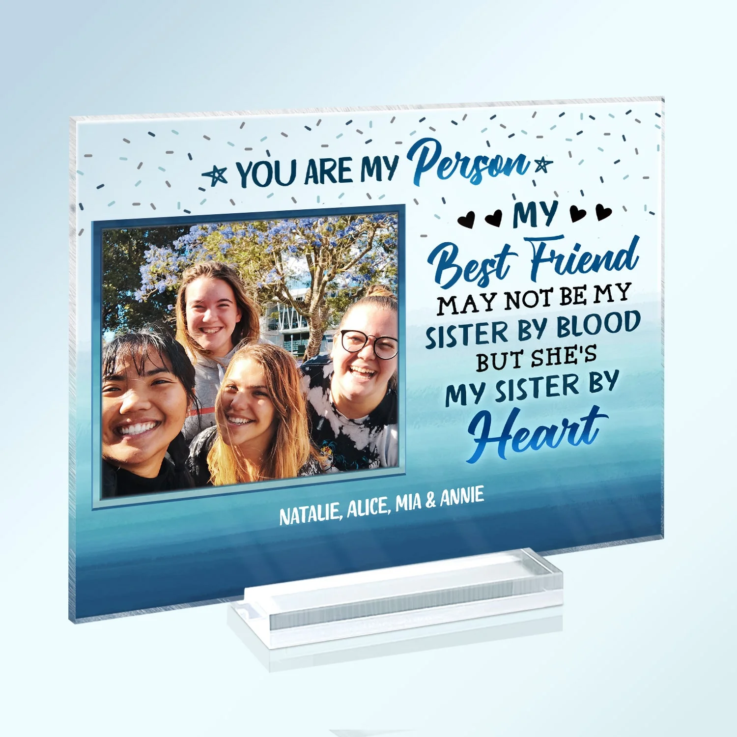 Custom Photo Best Friends Who We Have In Our Life That Matters - Gift For BFF - Personalized Custom Horizontal Rectangle Acrylic Plaque - Image 3