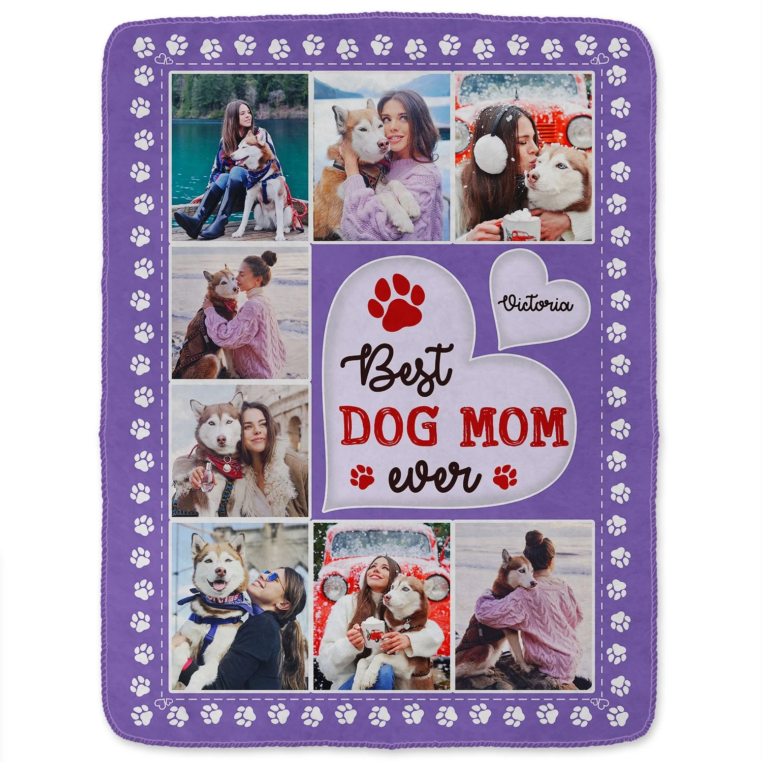 Custom Photo Best Fur Mom Dad Ever - Gift For Pet Lovers - Personalized Fleece Blanket, Sherpa Blanket - Image 2