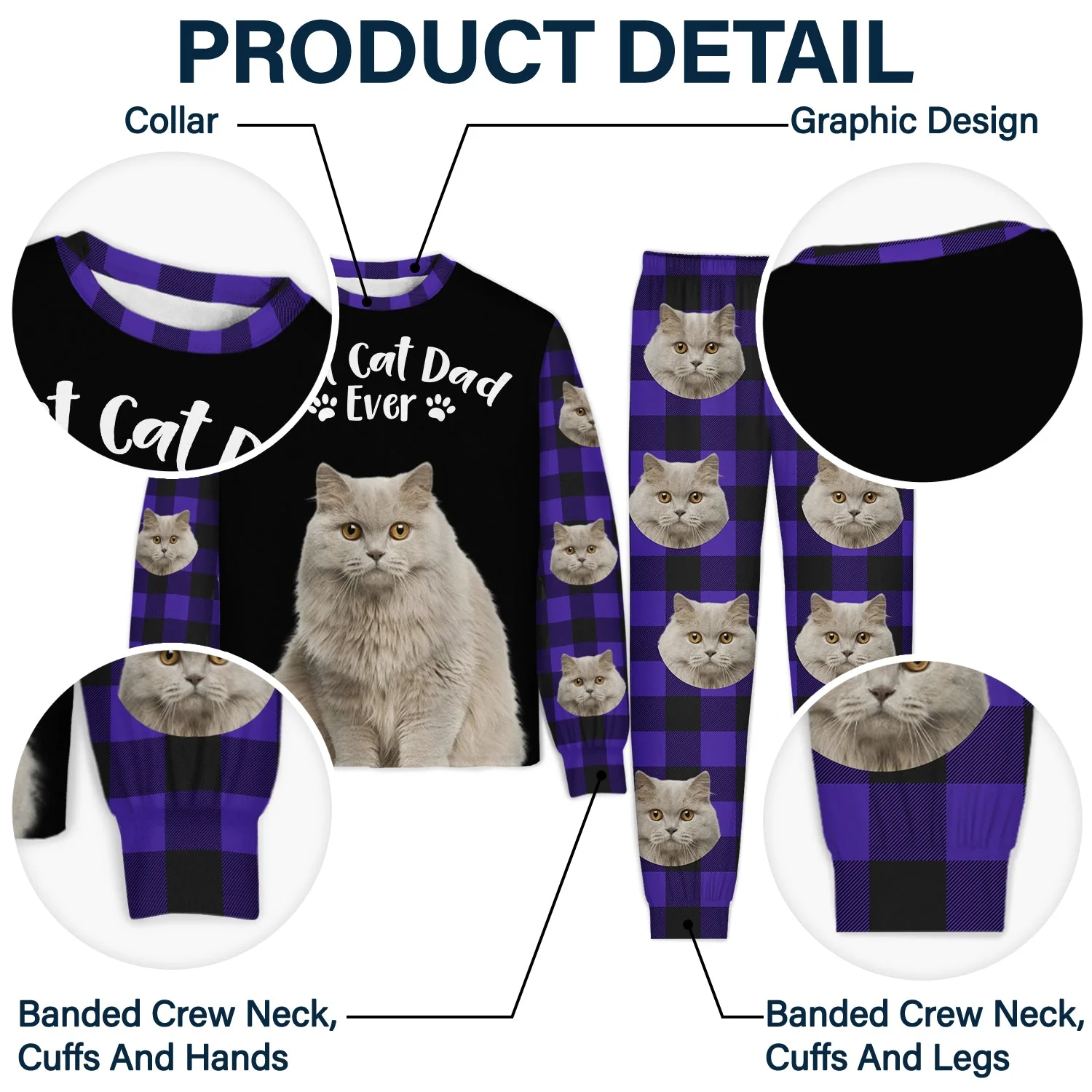 Custom Photo Best Mom Ever - Gift For Pet Lovers - Personalized Unisex Pajamas Set - Image 6