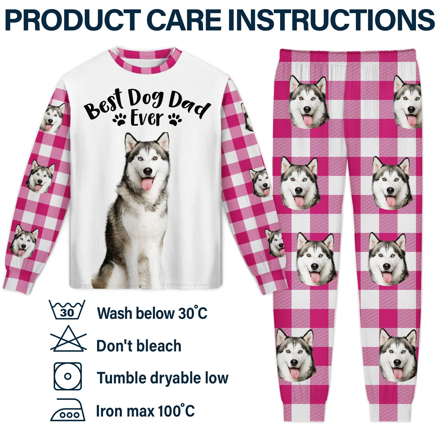Custom Photo Best Mom Ever - Gift For Pet Lovers - Personalized Unisex Pajamas Set - Image 7