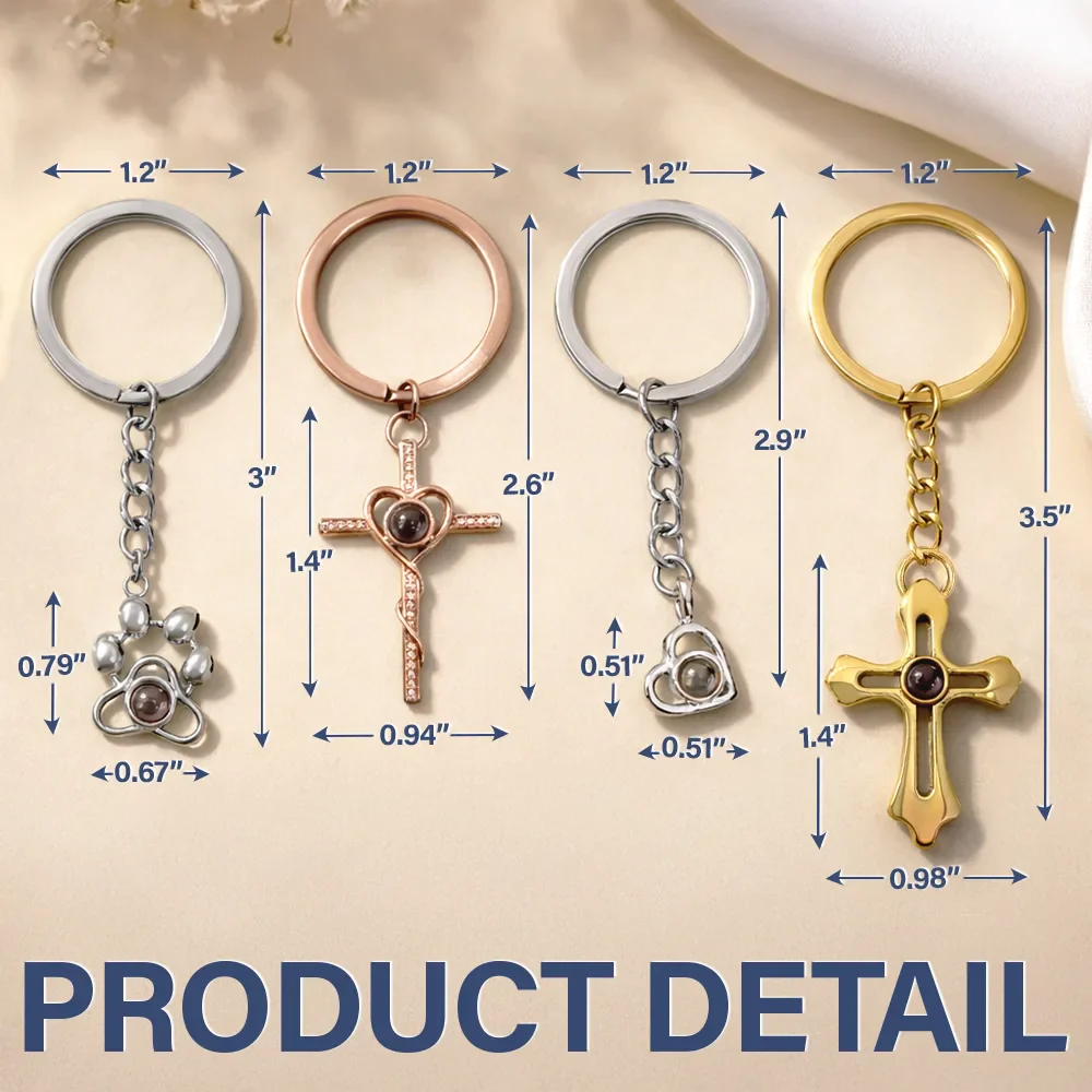 Custom Photo Best Mom Ever - Personalized Custom Shaped Photo Projection Keychain - Image 5