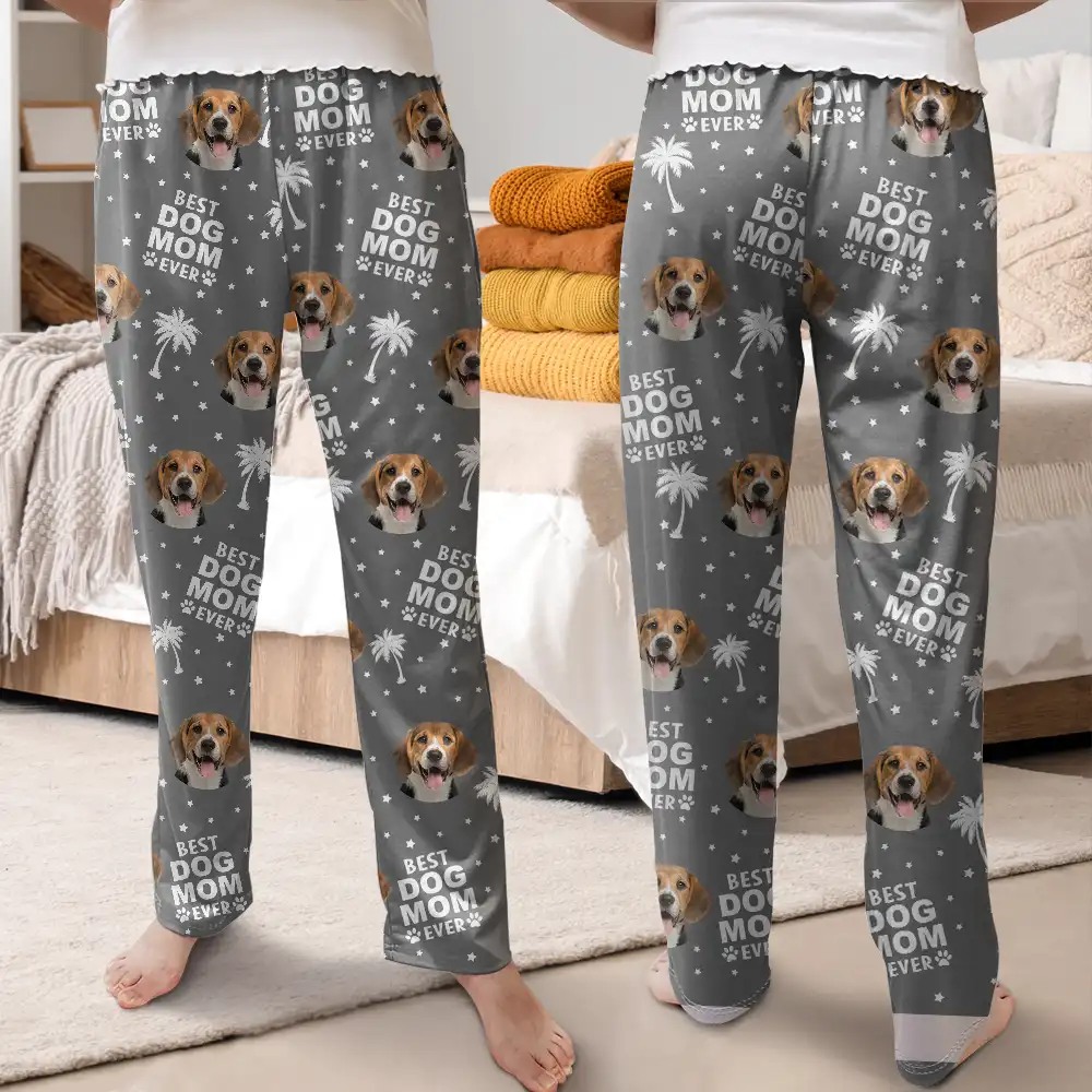 Custom Photo Best Pet Dad Pet Mom Ever - Personalized Pajama Pants - Image 4