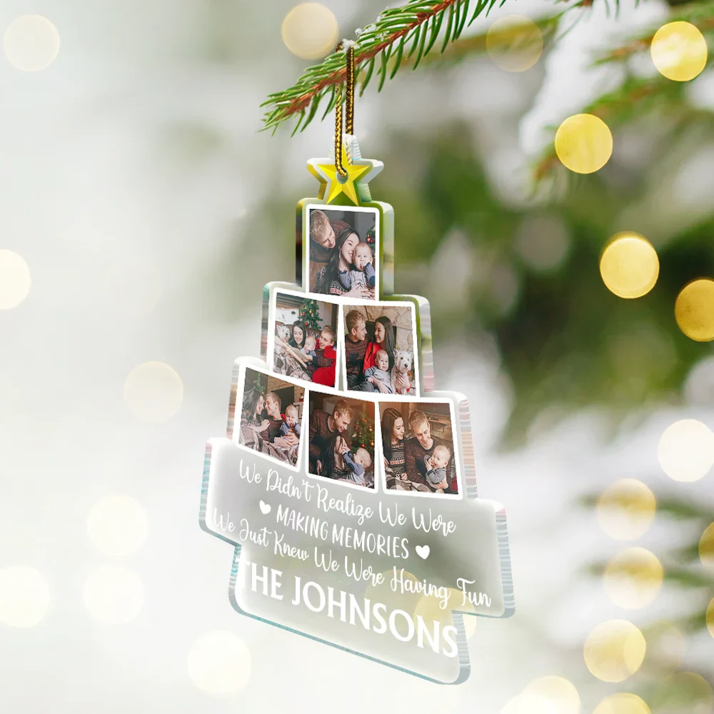 Custom Photo Bestie Family We Just Knew We Were Having Fun - Personalized Custom Shaped Acrylic Ornament - Image 2