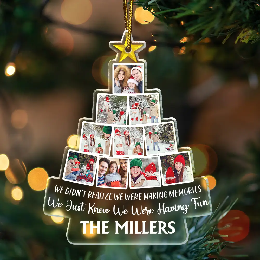 Custom Photo Bestie Family We Just Knew We Were Having Fun - Personalized Custom Shaped Acrylic Ornament - Image 3