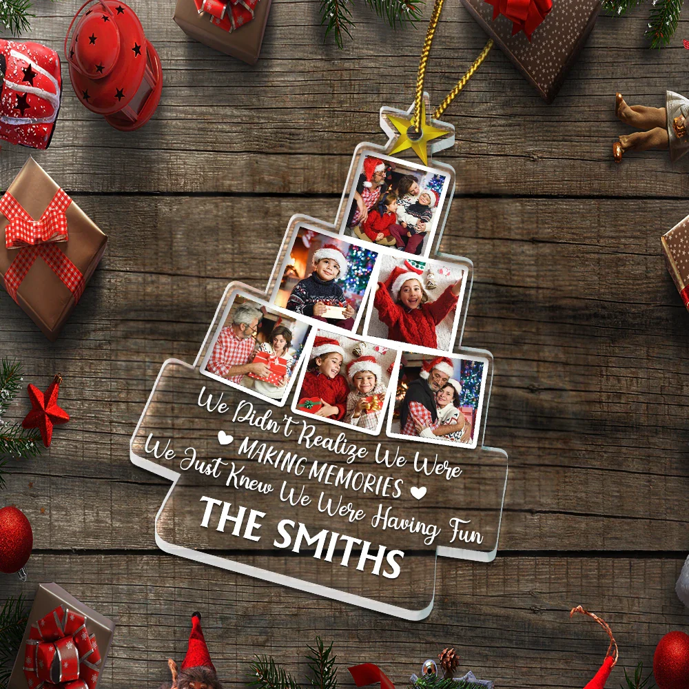 Custom Photo Bestie Family We Just Knew We Were Having Fun - Personalized Custom Shaped Acrylic Ornament - Image 5