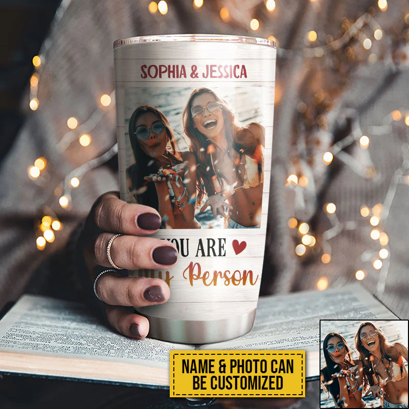 Custom Photo Bestie Friends BFF Give You One Thing In Life Photo Gift Custom Tumbler, Bestie Gifts, Friendship Tumbler, Woman Tumbler, Gift For Friend, Photo Tumbler - Image 3