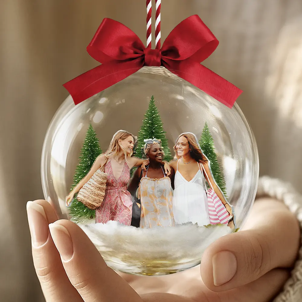 Custom Photo Bestie It Takes A Long Time To Grow An Old Friend - Personalized 3D Acrylic Ball Ornament - Image 5