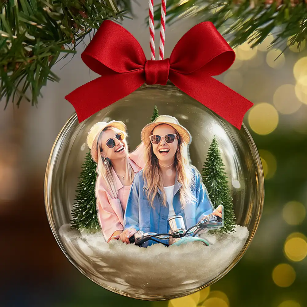 Custom Photo Bestie It Takes A Long Time To Grow An Old Friend - Personalized 3D Acrylic Ball Ornament - Image 7